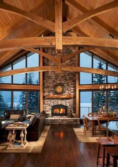Best 10+ Extremely Cozy and Gorgeous Log Cabin Style Home Interior Design