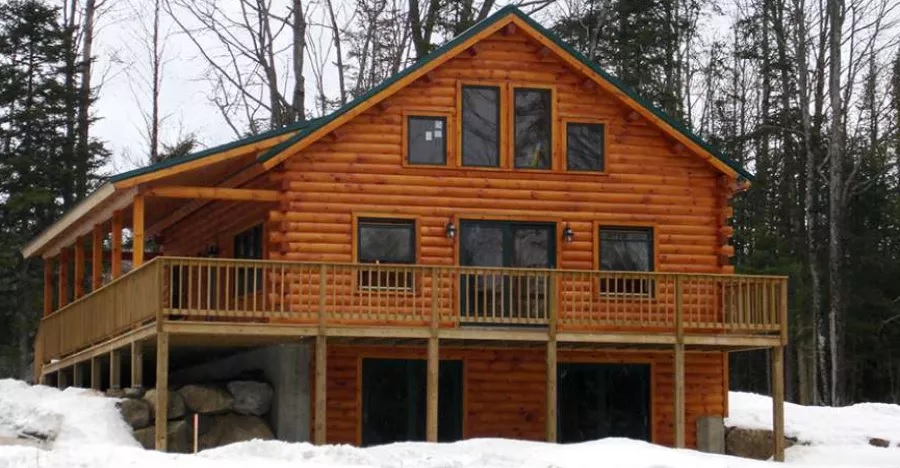 Marvelous 1,473 Sq.Ft Log Home Has Perfect Layout For A Small To Medium Family. Floor Plan Available!