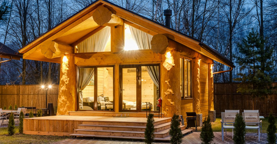 You Will Love The Interior Of This Stylish Log Cabin